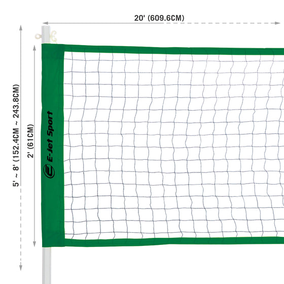 Badminton and Volleyball net dimensions