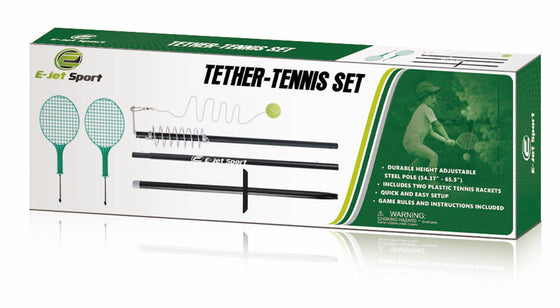 E-Jet Sport 2-player Tether Tennis Set with Height-Adjustable Pole