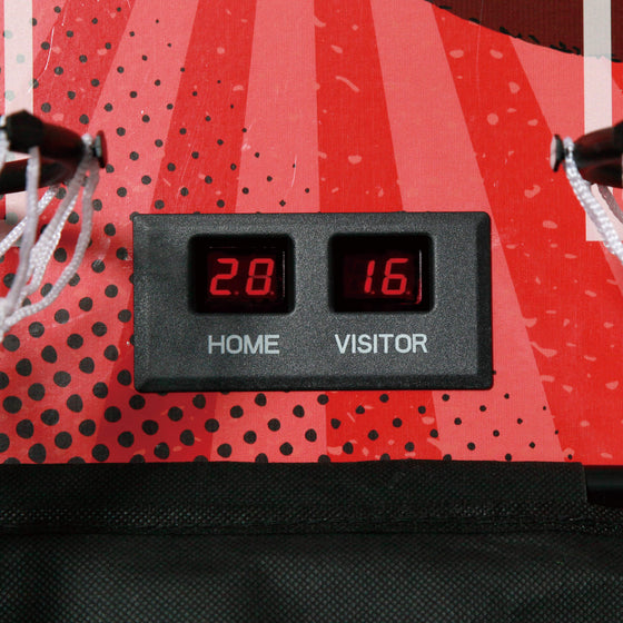 E-Jet Games All-Star Electronic Over-the-Door Basketball Hoop Close-up of digtial score board