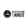 1 minute set-up logo