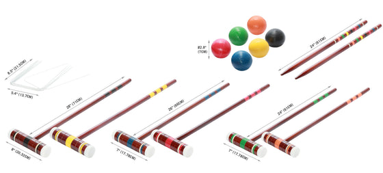 6-Player Croquet Set dimensions