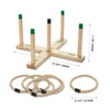 Wooden Ring Toss Outdoor Game dimensions