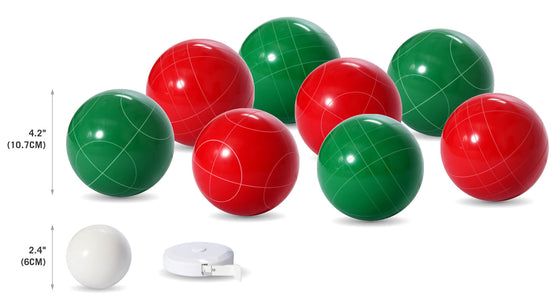 107 mm Solid Resin Bocce Ball Set